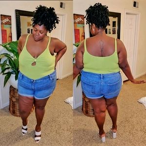 Plus size leotard top